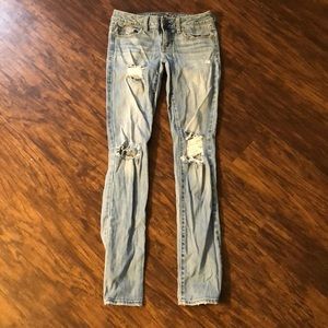 American Eagle distressed skinny jeans